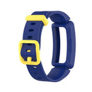 For Fitbit Inspire HR / Ace 2 Silicone Smart Watch Watch Band(Blue + Yellow Buckle)
