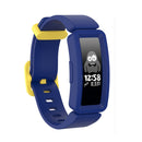 For Fitbit Inspire HR / Ace 2 Silicone Smart Watch Watch Band(Blue + Yellow Buckle)