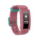 For Fitbit Inspire HR / Ace 2 Silicone Smart Watch Watch Band(Red + Green Buckle)