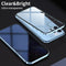 For iPhone 13 Anti-peeping Magnetic Metal Frame Double-sided Tempered Glass Phone Case(Black)