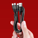 Baseus CAJS000001 Rapid Series 3.5A USB to 8 Pin + USB-C / Type-C + Micro USB Data Cable, Cable Length: 1.2cm(Black)