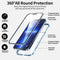 HD Magnetic Metal Frame Double-sided Tempered Glass Phone Case For iPhone 13 mini(Sierra Blue)