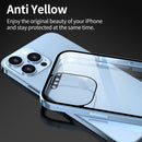 HD Magnetic Metal Frame Double-sided Tempered Glass Phone Case For iPhone 13 Pro Max(Sierra Blue)