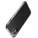 For iPhone 13 mini Four Corners Shockproof Metal Frame Phone Case (Black)