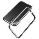 For iPhone 13 mini Four Corners Shockproof Metal Frame Phone Case (Black)