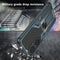 For Huawei P50 Armor 2 in 1 Magnetic Shockproof Phone Case with Foldable Holder(Cyan)