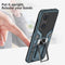 For Huawei P50 Armor 2 in 1 Magnetic Shockproof Phone Case with Foldable Holder(Cyan)