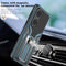 For Huawei P50 Armor 2 in 1 Magnetic Shockproof Phone Case with Foldable Holder(Cyan)