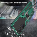 For Huawei P50 Armor 2 in 1 Magnetic Shockproof Phone Case with Foldable Holder(Green)