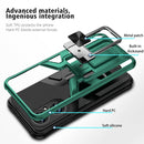 For Huawei P50 Armor 2 in 1 Magnetic Shockproof Phone Case with Foldable Holder(Green)