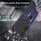 For Huawei P50 Armor 2 in 1 Magnetic Shockproof Phone Case with Foldable Holder(Blue)