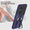 For Huawei P50 Armor 2 in 1 Magnetic Shockproof Phone Case with Foldable Holder(Blue)