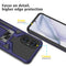For Huawei P50 Armor 2 in 1 Magnetic Shockproof Phone Case with Foldable Holder(Blue)