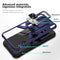 For Huawei P50 Armor 2 in 1 Magnetic Shockproof Phone Case with Foldable Holder(Blue)