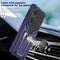 For Huawei P50 Armor 2 in 1 Magnetic Shockproof Phone Case with Foldable Holder(Blue)