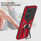 For Huawei P50 Armor 2 in 1 Magnetic Shockproof Phone Case with Foldable Holder(Red)