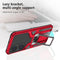 For Huawei P50 Armor 2 in 1 Magnetic Shockproof Phone Case with Foldable Holder(Red)