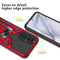For Huawei P50 Armor 2 in 1 Magnetic Shockproof Phone Case with Foldable Holder(Red)