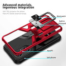 For Huawei P50 Armor 2 in 1 Magnetic Shockproof Phone Case with Foldable Holder(Red)