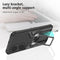 For Huawei P50 Armor 2 in 1 Magnetic Shockproof Phone Case with Foldable Holder(Black)