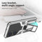 For Huawei P50 Armor 2 in 1 Magnetic Shockproof Phone Case with Foldable Holder(Silver)