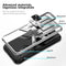 For Huawei P50 Armor 2 in 1 Magnetic Shockproof Phone Case with Foldable Holder(Silver)