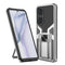 For Huawei P50 Armor 2 in 1 Magnetic Shockproof Phone Case with Foldable Holder(Silver)