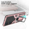 For Huawei P50 Armor 2 in 1 Magnetic Shockproof Phone Case with Foldable Holder(Rose Gold)