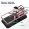 For Huawei P50 Armor 2 in 1 Magnetic Shockproof Phone Case with Foldable Holder(Rose Gold)