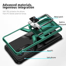 For Huawei P50 Pro Armor 2 in 1 Magnetic Shockproof Phone Case with Foldable Holder(Green)