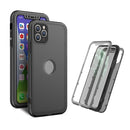 Skin Feel 360 Degrees Full Package PC + TPU Combination Phone Case For iPhone 12 Pro Max(Black)