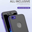 Skin Feel 360 Degrees Full Package PC + TPU Combination Phone Case For iPhone SE 2022 / SE 2020 / 8 / 7(Purple)