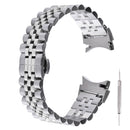 For Samsung Galaxy Watch4 40mm/44mm Five-bead Stainless Steel Watch Band(Silver)