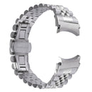 For Samsung Galaxy Watch4 40mm/44mm Five-bead Stainless Steel Watch Band(Silver)