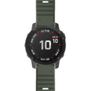 For Garmin Fenix 6 22mm Silicone Smart Watch Watch Band(Army Green)