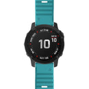 For Garmin Fenix 6 22mm Silicone Smart Watch Watch Band(Blue Green)