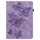 For Lenovo Tab M10 Plus / Tab M10 FHD Plus 10.3 inch TB-X606F TB-606X Embossed Butterfly Pattern Horizontal Flip Leather Tablet Case(Purple)