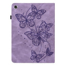 For Lenovo Tab M10 Plus / Tab M10 FHD Plus 10.3 inch TB-X606F TB-606X Embossed Butterfly Pattern Horizontal Flip Leather Tablet Case(Purple)