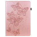 For Lenovo Tab P11 2020 11 inch TB-J606F / TB-J606X Embossed Butterfly Pattern Horizontal Flip Leather Tablet Case(Pink)