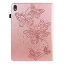 For Lenovo Tab P11 2020 11 inch TB-J606F / TB-J606X Embossed Butterfly Pattern Horizontal Flip Leather Tablet Case(Pink)