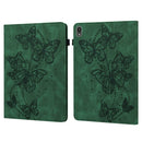 For Lenovo Tab P11 2020 11 inch TB-J606F / TB-J606X Embossed Butterfly Pattern Horizontal Flip Leather Tablet Case(Green)