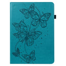 For Lenovo Tab P11 2020 11 inch TB-J606F / TB-J606X Embossed Butterfly Pattern Horizontal Flip Leather Tablet Case(Blue)