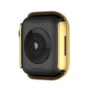 Electroplating PC Single Row Diamond Protective Case For Apple Watch Series 7 45mm(Gold)