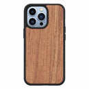 Wood Veneer TPU Shockproof Phone Case For iPhone 13 Pro Max(Palisander)