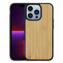 Wood Veneer TPU Shockproof Phone Case For iPhone 13 Pro Max(Bamboo)
