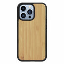 Wood Veneer TPU Shockproof Phone Case For iPhone 13 Pro Max(Bamboo)