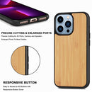 Wood Veneer TPU Shockproof Phone Case For iPhone 13 Pro Max(Bamboo)