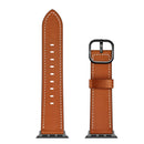 Leather Watch Band For Apple Watch Series 8&7 45mm / SE 2&6&SE&5&4 44mm / 3&2&1 42mm(Brown)