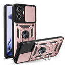 For Xiaomi Mi 11T / 11T Pro Sliding Camera Cover Design TPU+PC Protective Case(Rose Gold)