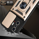 For Xiaomi Mi 11T / 11T Pro Sliding Camera Cover Design TPU+PC Protective Case(Gold)